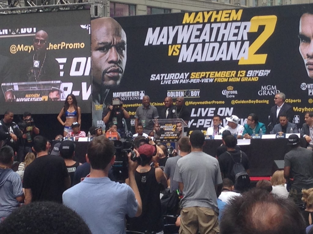 Mayweather challenging Maidana